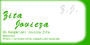zita jovicza business card